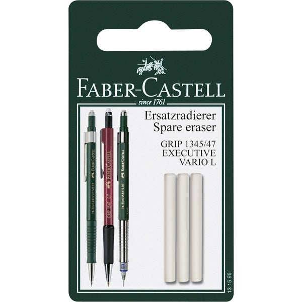 Faber Castell Grip 1345/1347 Mechanical Pencil Erasers Packet 3