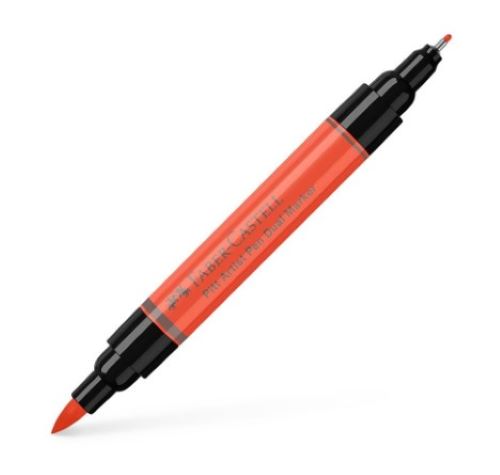 Faber Castell Pitt Artist Dual Ended Pen Scarlet Red