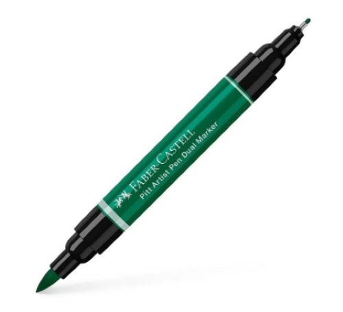 Faber Castell Pitt Artist Dual Ended Pen Drk Phthalo Green