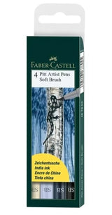 Faber Castell Pitt Artist Soft Brush Tip Pen SET 4