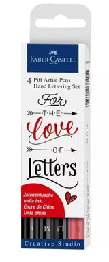 Faber Castell Pitt Artist Hand Lettering Pen Set 4 SET