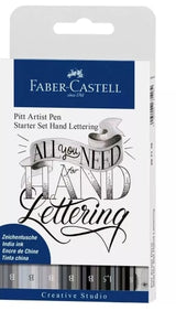 Faber Castell Pitt Artist Hand Lettering Pen Starter Set 8 SET