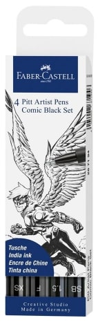 Faber Castell Pitt Artist Pen Comic Set 4