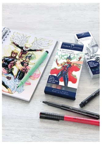 Faber Castell Pitt Artist Pen Comic Colouring Set 6 SET