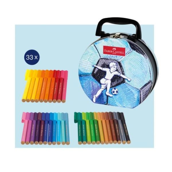 Faber Castell Connector Pen Set Football Case Set 33 SET