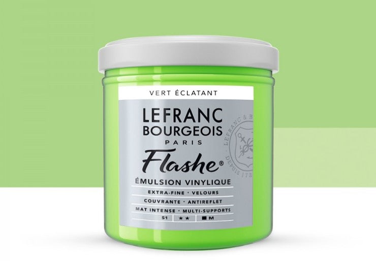 Lefranc & Bourgeois Flashe Vinyl-Based Paint Bright Green 554 S1