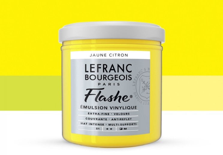 Lefranc & Bourgeois Flashe Vinyl-Based Paint Lemon Yellow 169 S1