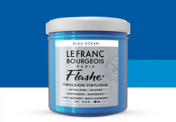 Lefranc & Bourgeois Flashe Vinyl-Based Paint Ocean Blue 904 S1