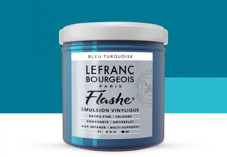 Lefranc & Bourgeois Flashe Vinyl-Based Paint Turquoise Blue 050 S1