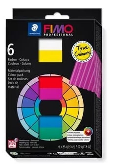 Fimo Professional Modelling Clay True Colour Set 6 SET