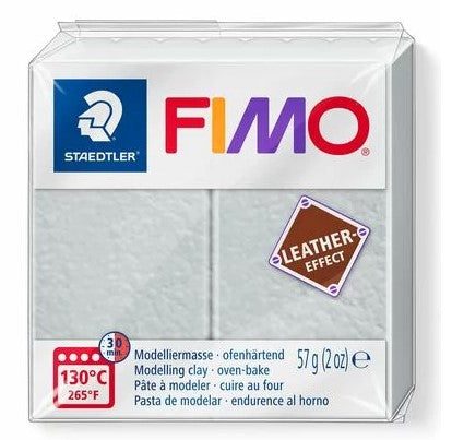 Fimo Leather Effect Modelling Clay Dove Grey 57g