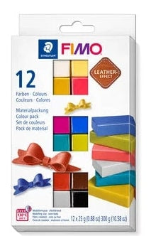 Fimo Leather Effect Modelling Clay Colour Set 12 SET