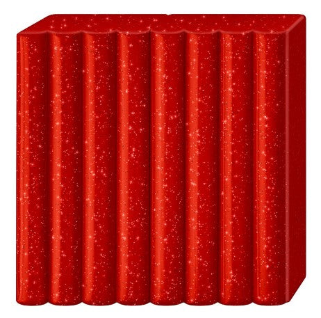 Fimo Effect Modelling Clay Glitter Red 57g