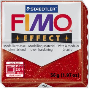 Fimo Effect Modelling Clay Glitter Red 57g