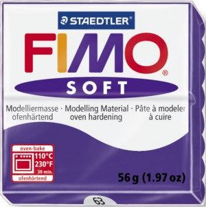 Fimo Soft Block Modelling Clay Plum 57g