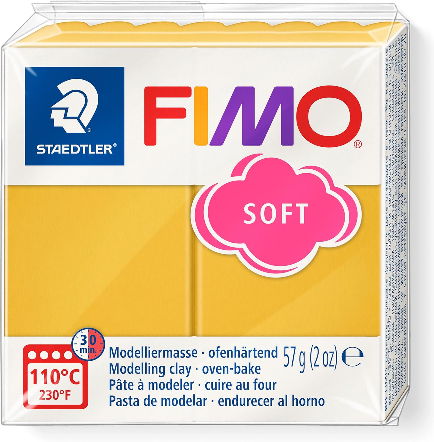 FIMO SOFT BLOCK MODELLING CLAY MANGO CARAMEL