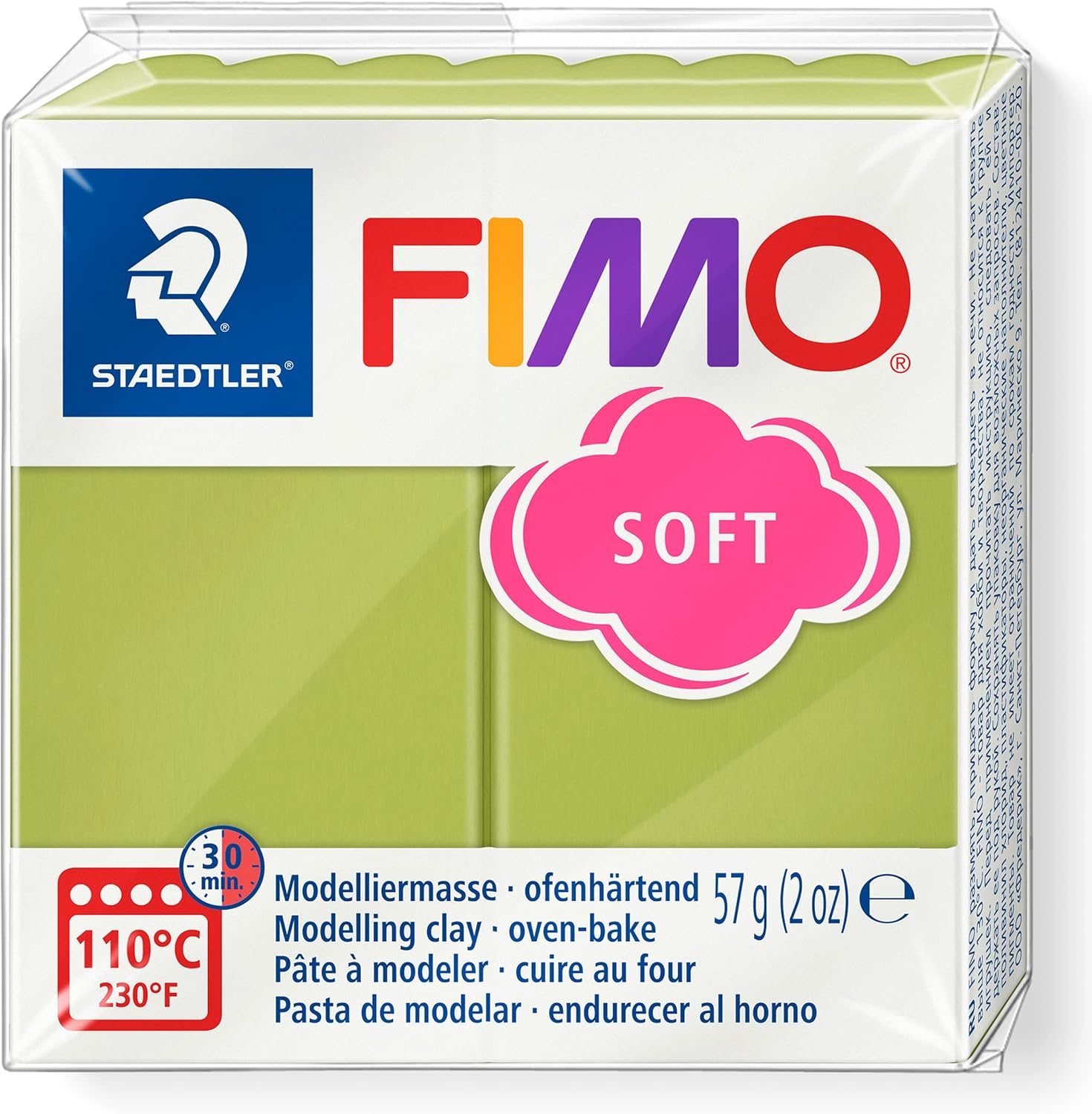 FIMO SOFT BLOCK MODELLING CLAY PISTACHIO NUT