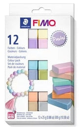 Fimo Soft Block Modelling Clay Pastel Set 12 SET