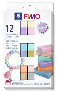 Fimo Soft Block Modelling Clay Pastel Set 12 SET
