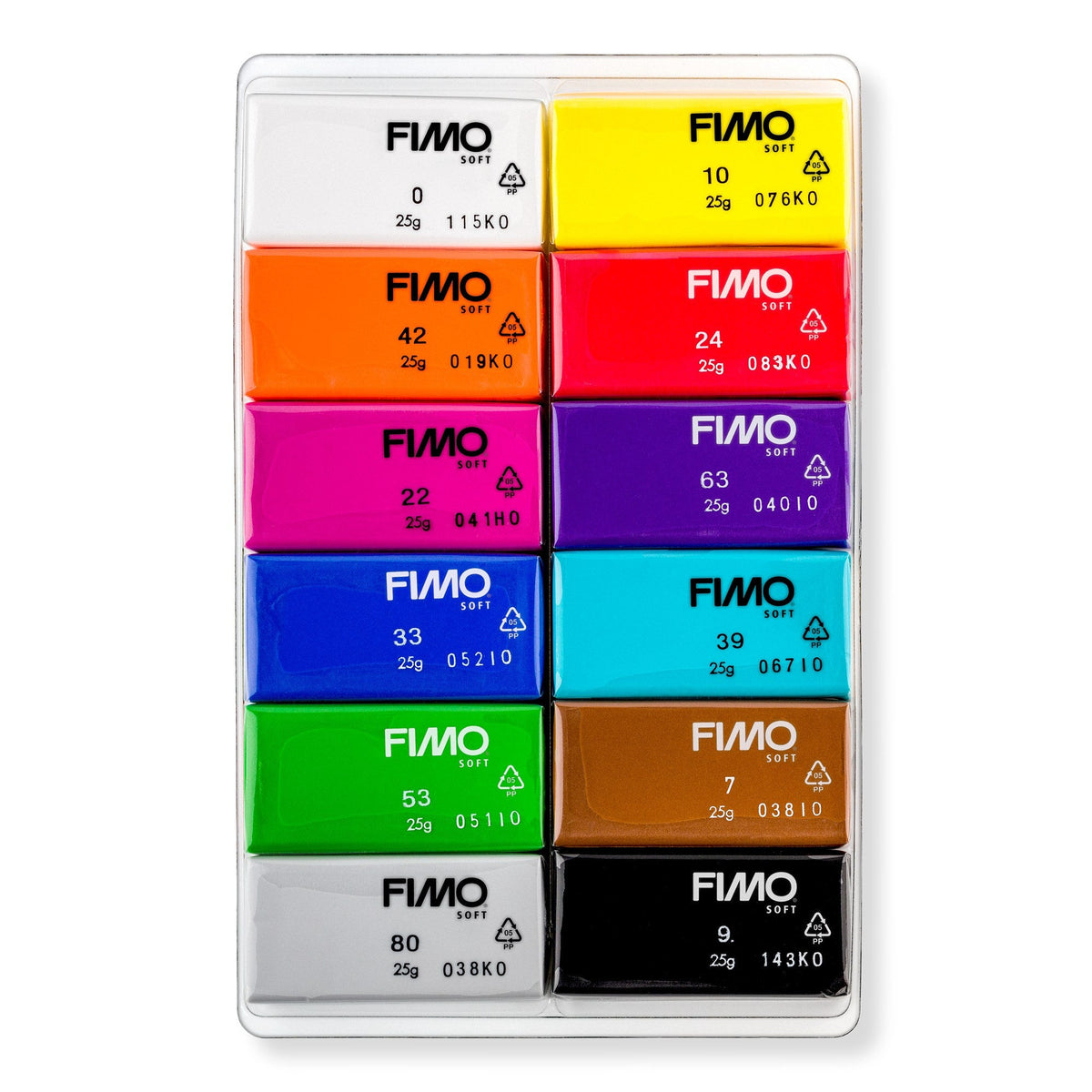 Fimo Soft Block Modelling Clay Basic Set 12
