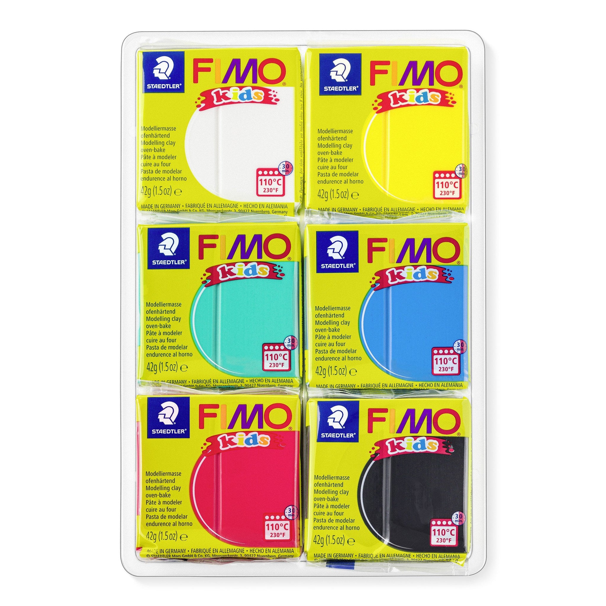 Fimo Kids Modelling Clay Colour Basic Set 6