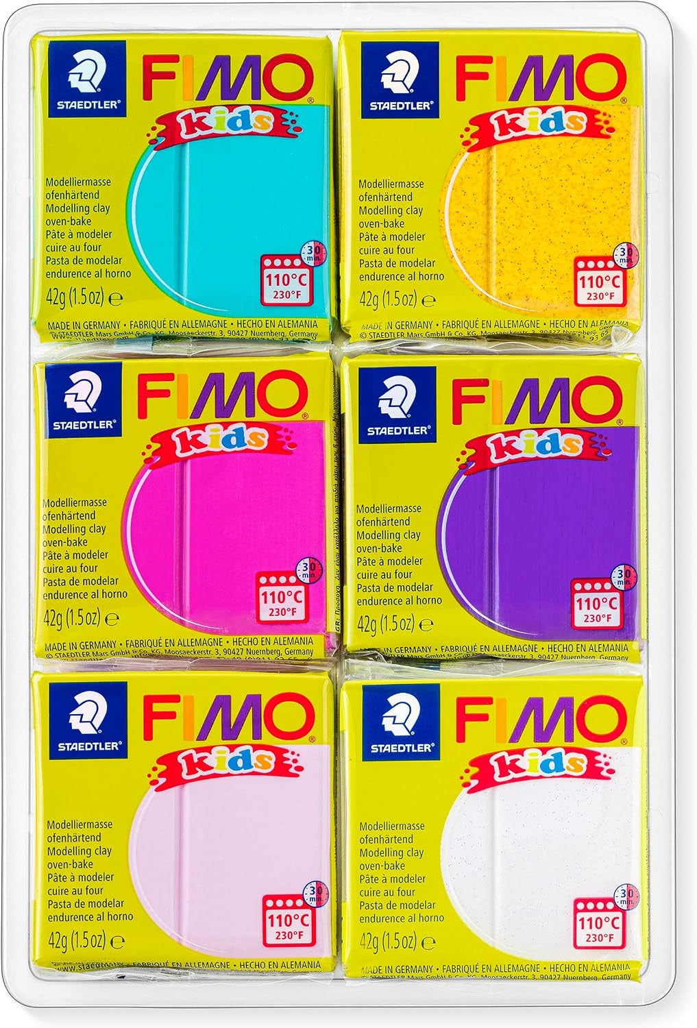 Fimo Kids Modelling Clay Colour Fancy Set 6