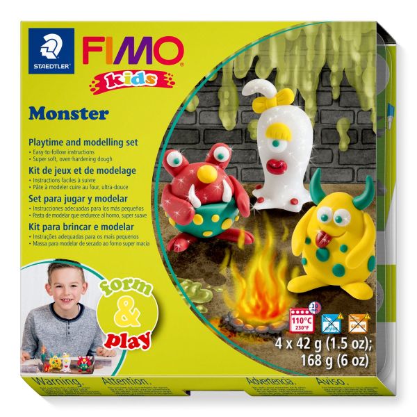 Fimo Kids Form & Play Clay Monster SET