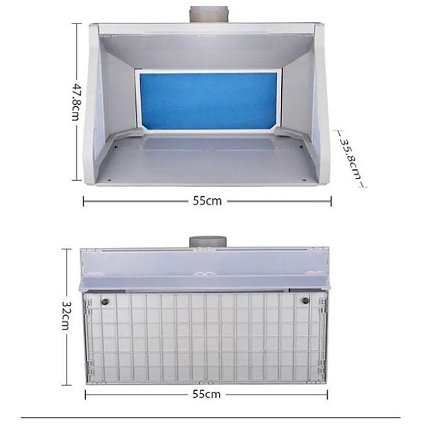 FORMULA AIRBRUSH SPRAY BOOTH WITH LIGHTS & EXHAUST LARGE