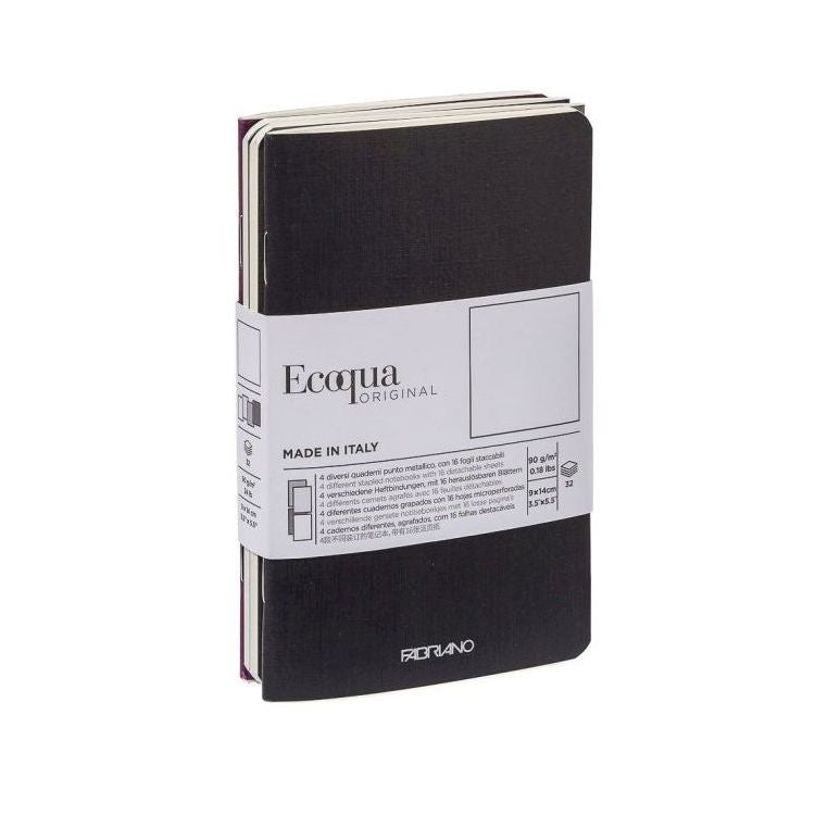 Fabriano Ecoqua Pocketbook Darks Plain Packet 4