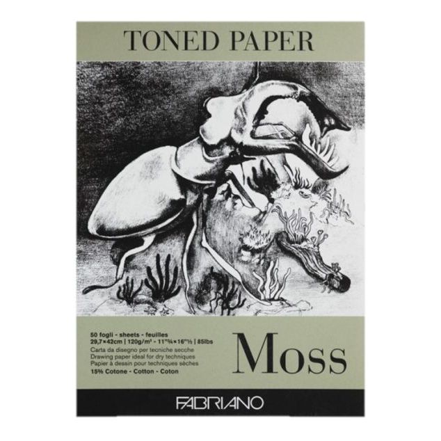 Fabriano Toned Paper Pad 120gsm Moss