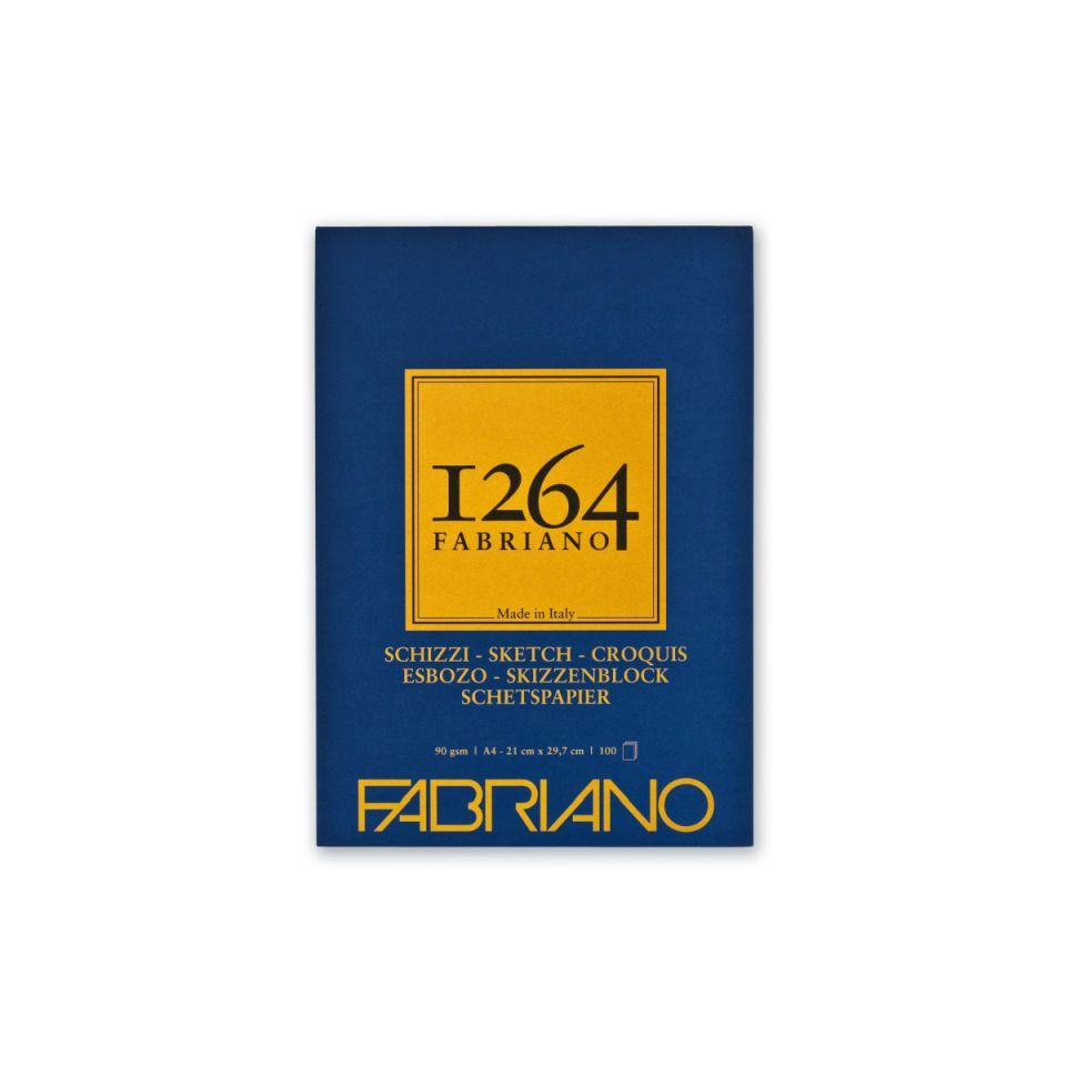Fabriano 1264 Sketch Pad 90gsm Glued 100 Sheets A4