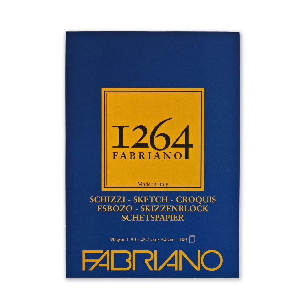 Fabriano 1264 Sketch Pad 90gsm Glued 100 Sheets
