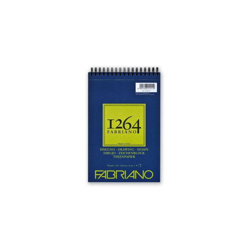 Fabriano 1264 Drawing Pad 180gsm Top Spiral 30 Sheets