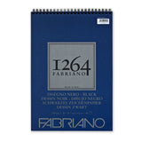 Fabriano 1264 Black Pad 200gsm Top Spiral 40 Sheets A3