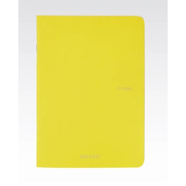 Fabriano Ecoqua Stapled Notebook Lemon Plain A5