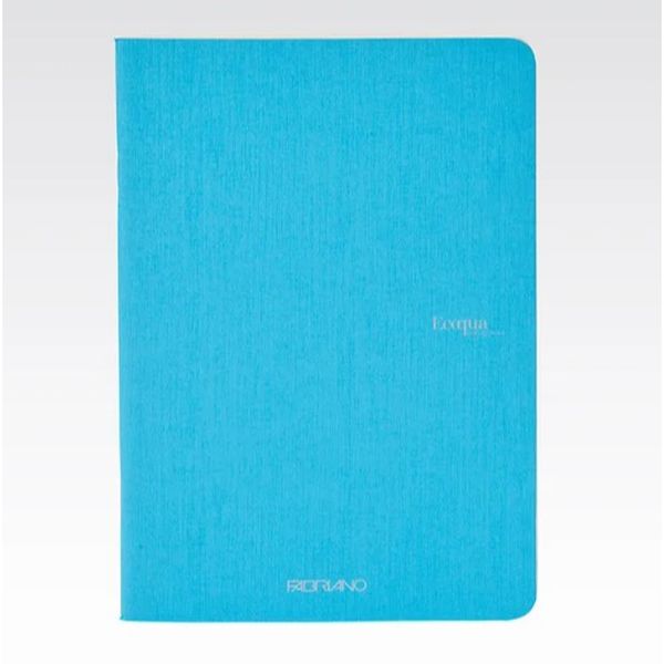 Fabriano Ecoqua Stapled Notebook Turquoise Plain A5