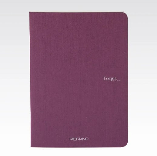 Fabriano Ecoqua Stapled Notebook Wine Plain A5