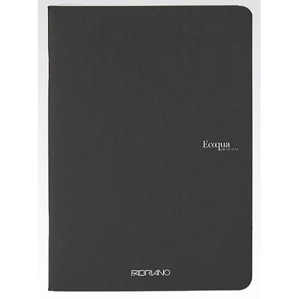 Fabriano Ecoqua Stapled Notebook Black Grid A5