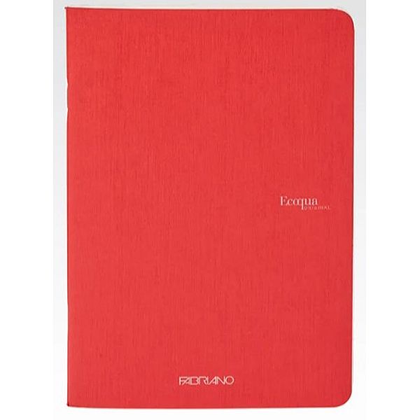 Fabriano Ecoqua Stapled Notebook Raspberry Grid A5