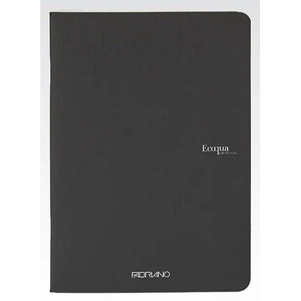 Fabriano Ecoqua Stapled Notebook Black Lined A5