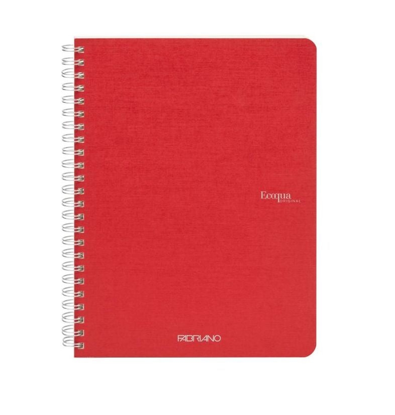 Fabriano Ecoqua Spiral Notebook Raspberry Plain A5