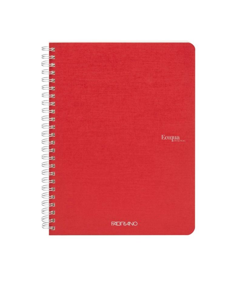 Fabriano Ecoqua Spiral Notebook Raspberry Grid A5