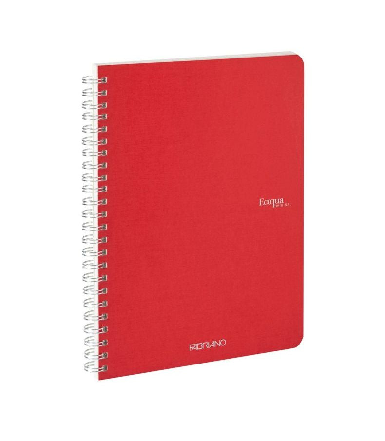 Fabriano Ecoqua Spiral Notebook Raspberry Grid A5