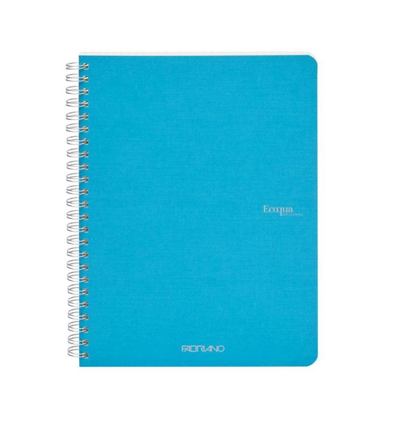 Fabriano Ecoqua Spiral Notebook Turquoise Grid A5