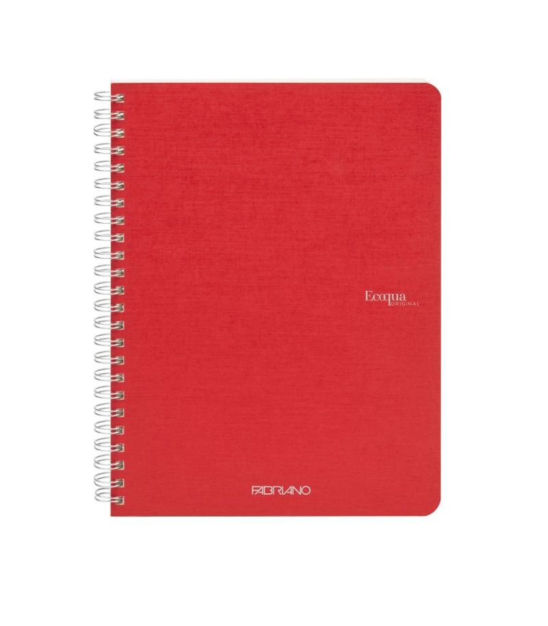 Fabriano Ecoqua Spiral Notebook Raspberry Lined A5