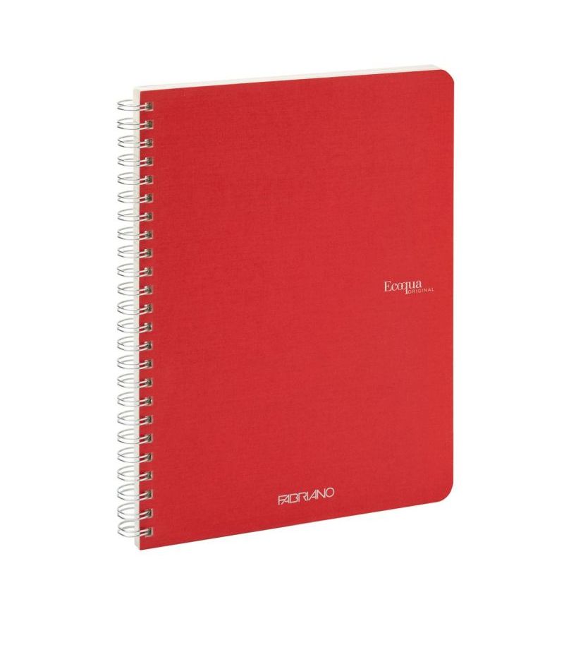 Fabriano Ecoqua Spiral Notebook Raspberry Lined A5