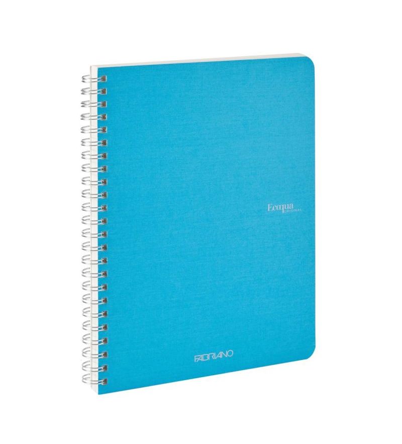 Fabriano Ecoqua Spiral Notebook Turquoise Lined
