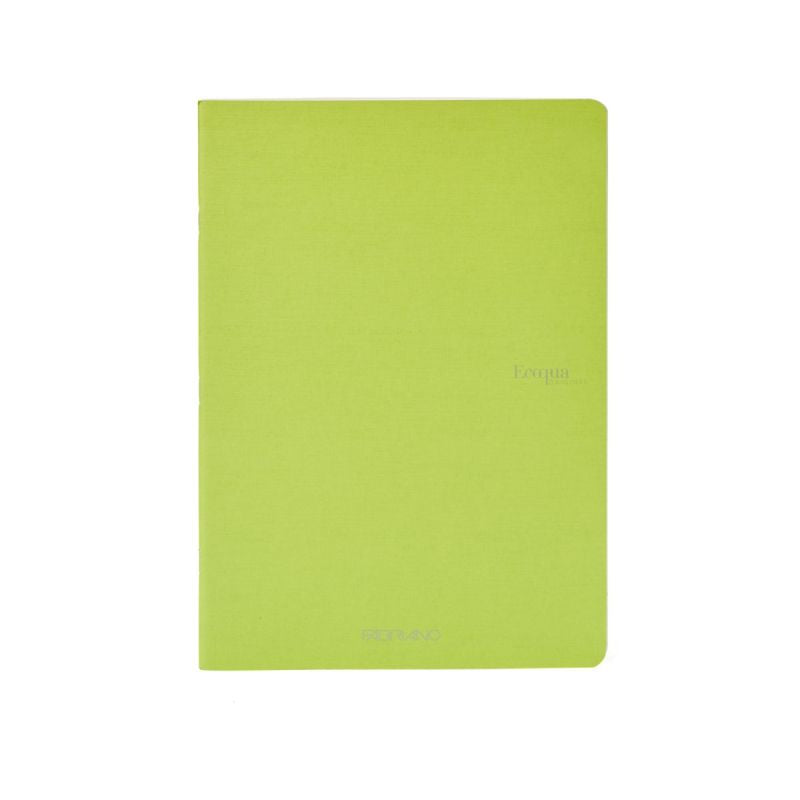 Fabriano Ecoqua Stapled Notebook Lime Plain A4