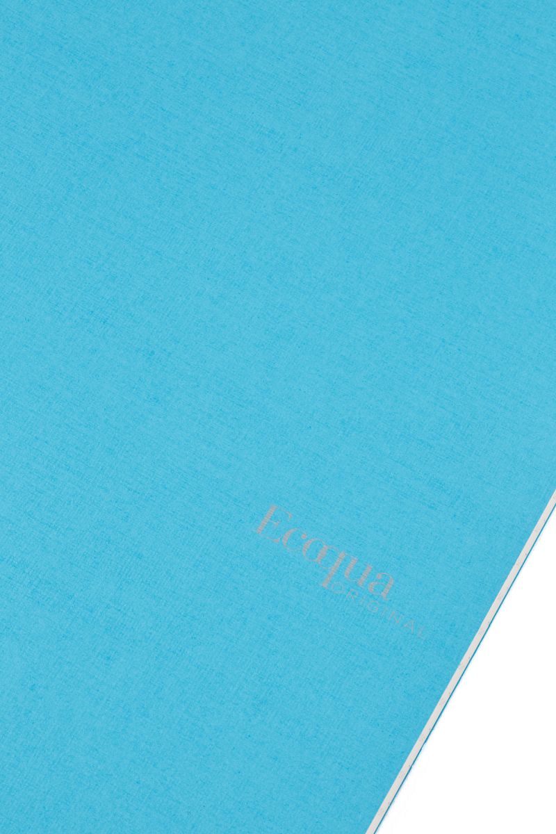 Fabriano Ecoqua Stapled Notebook Turquoise Plain A4