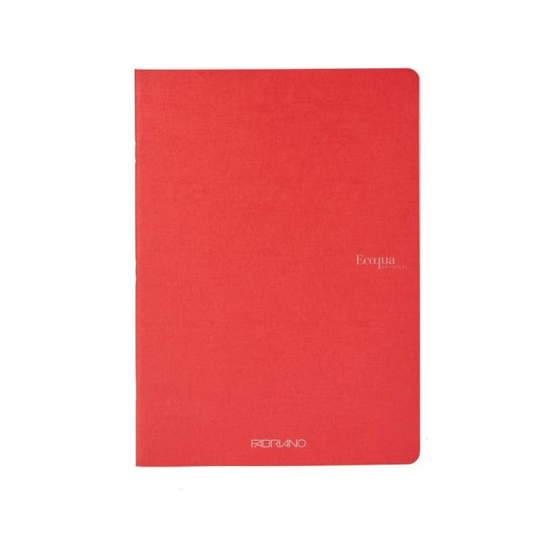 Fabriano Ecoqua Stapled Notebook Raspberry Grid A4